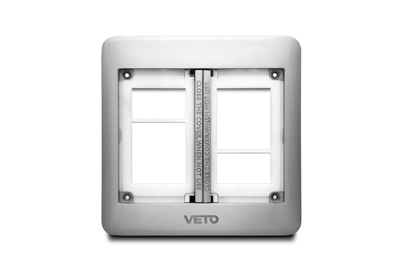 Socket de Piso Cuadrado 6 Módulos - Imagen 2
