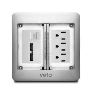 Socket de Piso Cuadrado 6 Módulos - Thumbnail Image 3