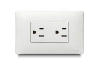 2 Gang Outlet American 2P+E