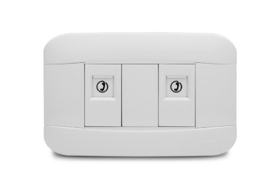 2 Gang Telephone Jack RJ14