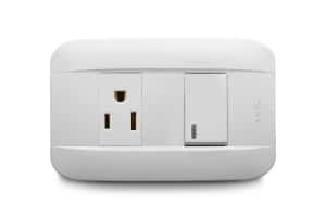 Combination 1 Light Switch + 1 Outlet American 2P+E
