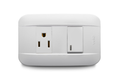 Mixto 1 Interruptor + 1 Tomacorriente Amer 2P+E
