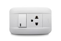 Combination 1 Light Switch + Outlet Universal 2P+E
