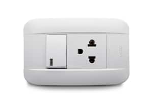 Combination 1 Light Switch + Outlet Universal 2P+E