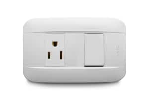 Combination 1 Light Switch No Neon + 1 Outlet American 2P+E