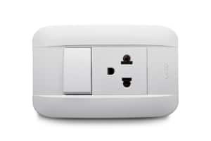 Combination 1 Light Switch No Neon + 1 Outlet Universal 2P+E