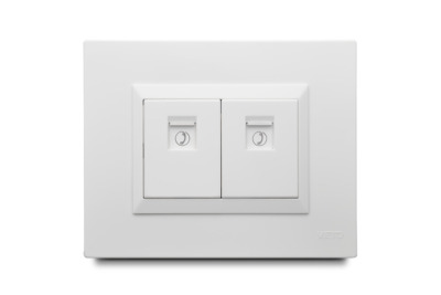 2 Gang Telephone Jack Rj25