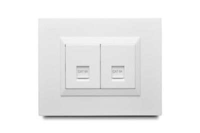 2 Gang Ethernet Data Jack RJ45 CAT6