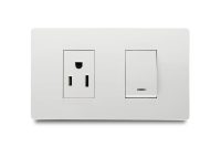 Mixto 1 Interruptor + 1 Tomacorriente Amer 2P+E