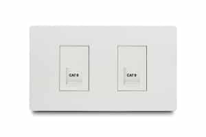 2 Gang Ethernet Data Jack RJ45 Cat6