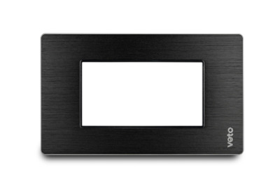 Placa Stilo Plata Aluminio Negro