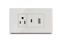 Mixto 2 Toma Usb (Tipo A Y Tipo C) + 1 Tomacorriente Amer 2P+E