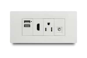 4H Wall Plate With Frame + Plastic Installation Box