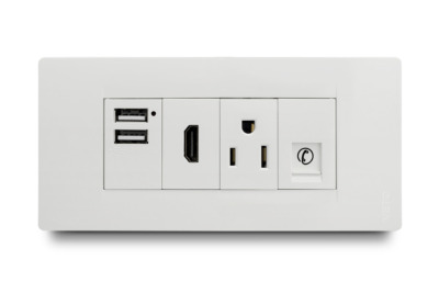 4H Wall Plate With Frame + Plastic Installation Box