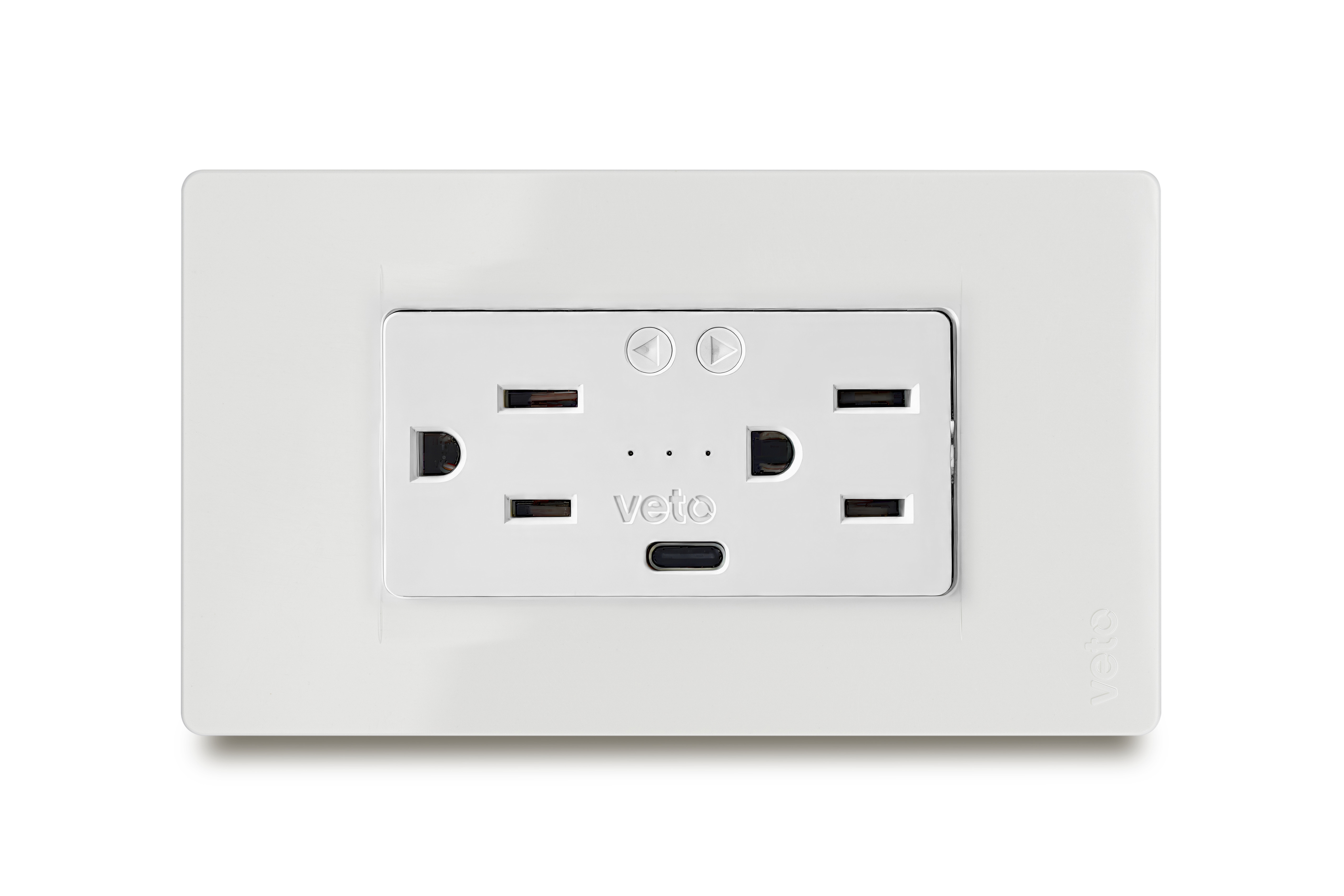 Tomacorriente inteligente doble Amer 2P+E + Toma USB C