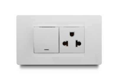 Combination 1 Light Switch + 1 Outlet Universal