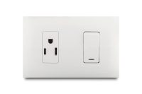 Mixto 1 Interruptor + 1 Tomacorriente Amer 2P+E