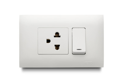 Mixto 1 Interruptor + 1 Tomacorriente Univ 2P+E