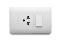 Mixto 1 Interruptor No Neon + 1 Tomacorriente Univ 2P+E