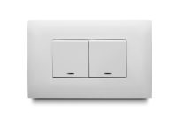 2 Gang Light Switch Wide Rocker