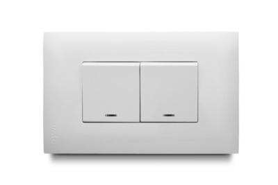 2 Gang Light Switch Wide Rocker
